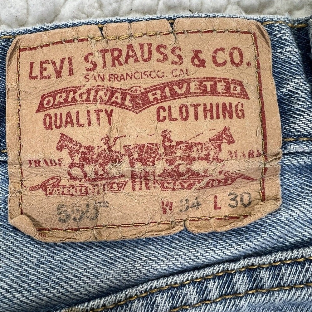 Levi's 550 Jeans Men's 34x30 (Actual 33x30) Blue Relaxed Fit Y2K - Picture 5 of 15
